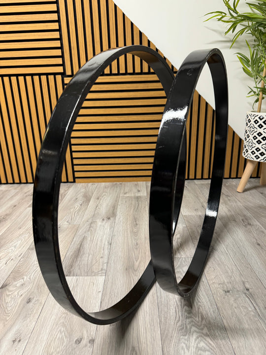 Premier Bass Drum 22” Wooden Hoops Rims Hardware / Black #OT32