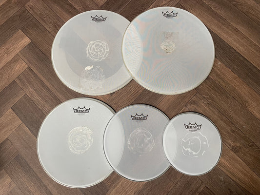 Remo Silentstroke Mesh Drum Heads Skins Set Of 5 #NR7