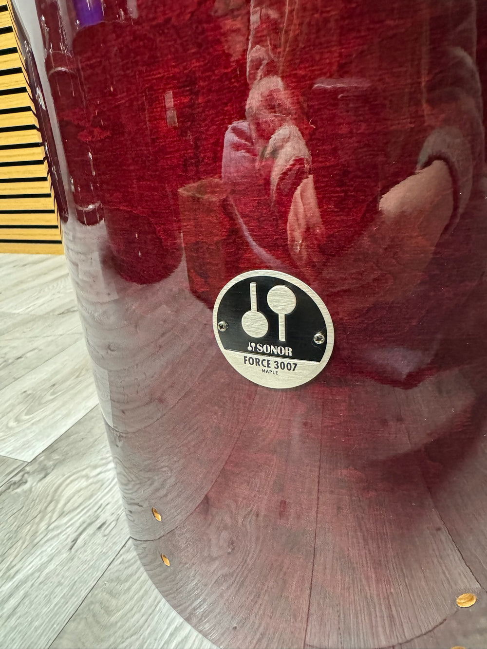 SONOR 3007 Maple Floor Tom Drum Shell 16”x16” Bare Wood Project #VK89