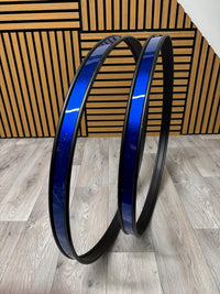 Blue Bass Drum 22” Metal Hoops Rims Hardware (Pair) #WR32
