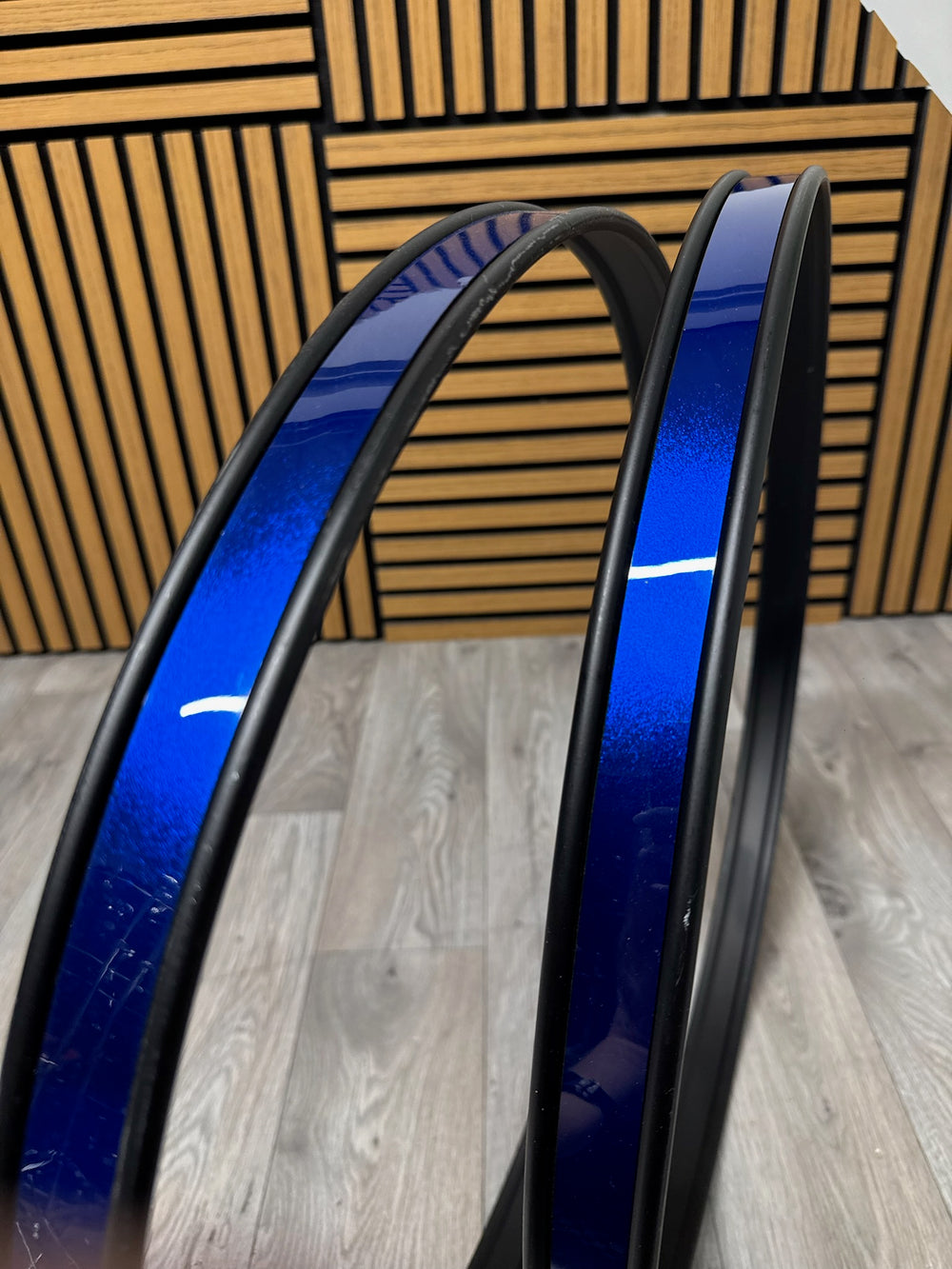 Blue Bass Drum 22” Metal Hoops Rims Hardware (Pair) #WR32