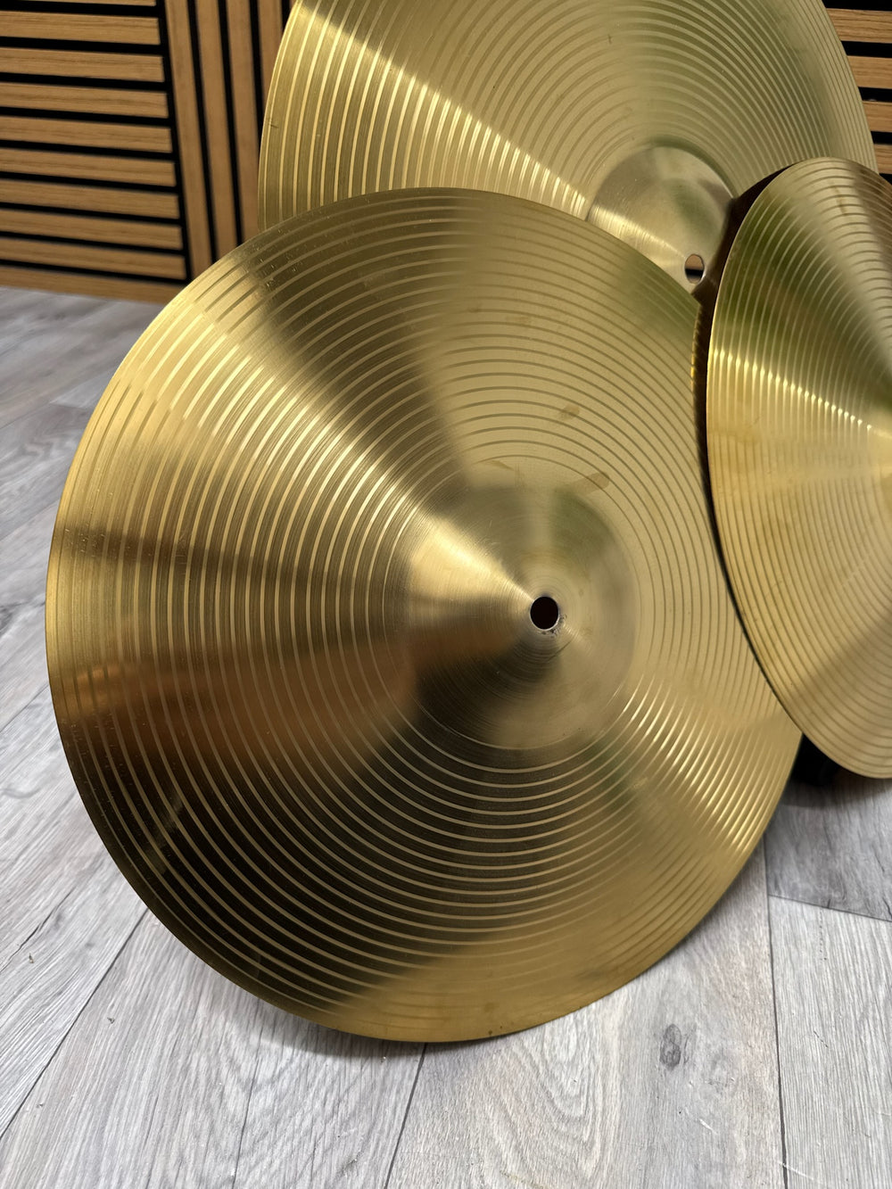 Beginner Cymbal Set x3 / Crash/Ride & Hi-Hats #WR34/35