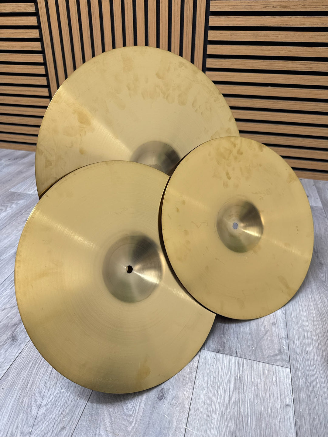 Beginner Cymbal Set x3 / Crash/Ride & Hi-Hats #WR34/35