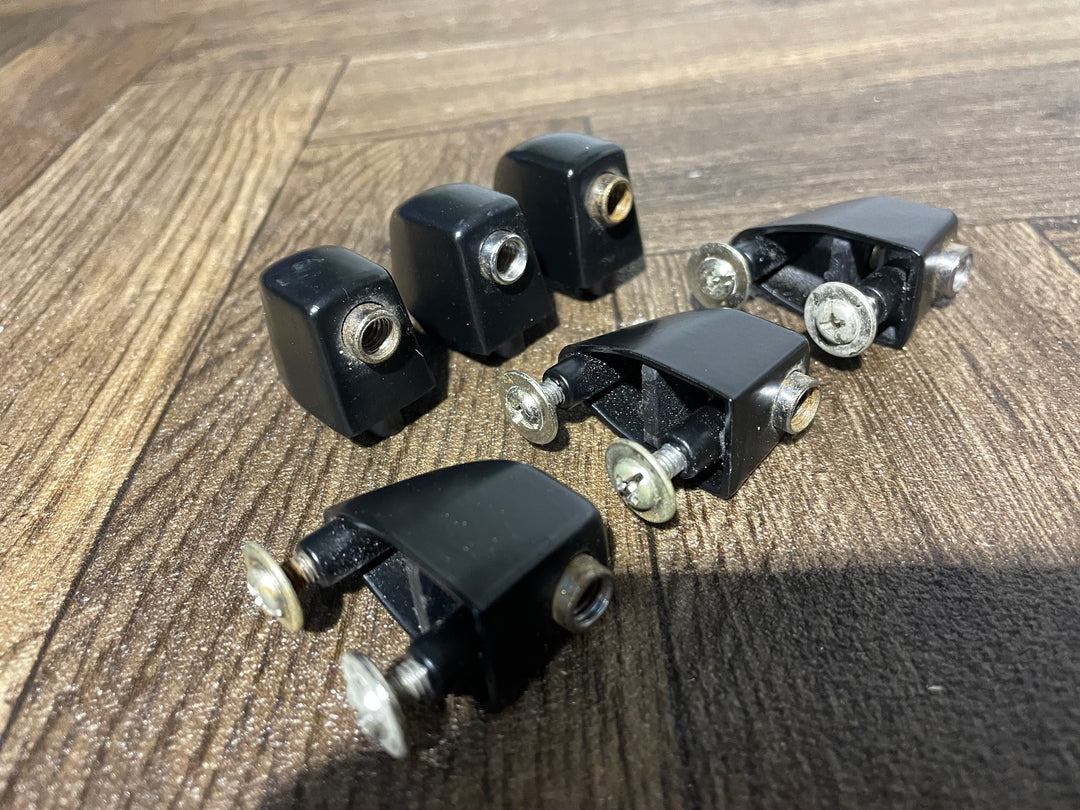 Black Tom/Bass Drum Spares Lugs 22mm Black Hardware  Set Of 6 #KE121
