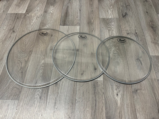 Pearl Resonant Tom Rock Size Drum Heads Set Of 3 #OV28