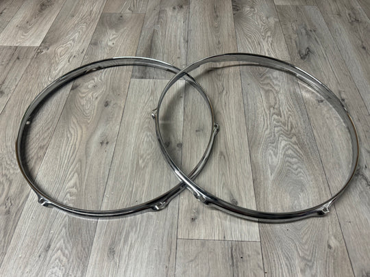 Pearl 16” Drum Hoops Rims 6-Lug Hardware Tension #OV30