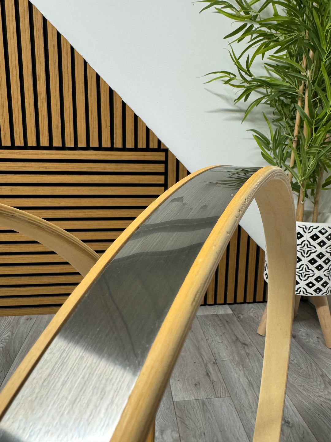 Pearl Bass Drum 22” Wooden Hoops Rims Hardware / Smokey Chrome #OV32