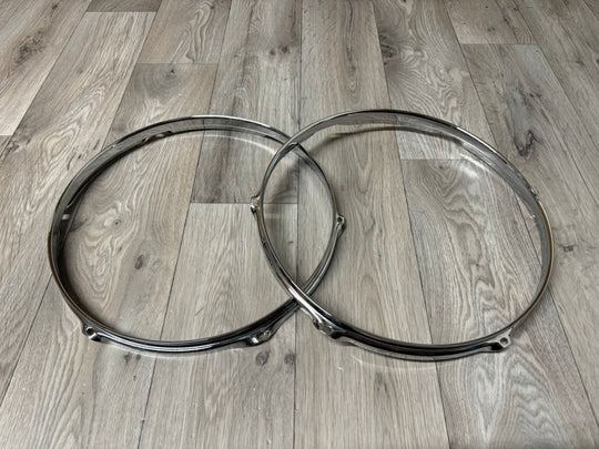 Pearl 13” Drum Hoops Rims 6-Lug Hardware Tension #OV47