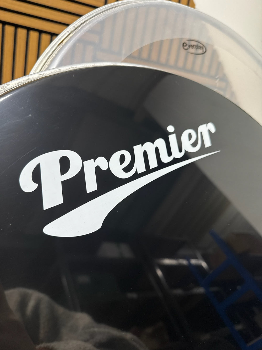 Premier Everplay Bass 22" Drum Heads (Pair) / Black & Clear #VL33