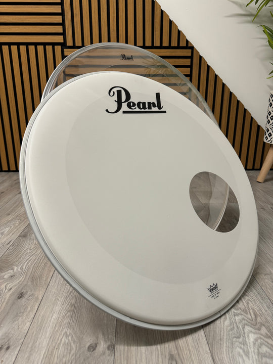 Pearl by Remo Bass 20" Drum Heads (Pair) / White & Clear #OV60