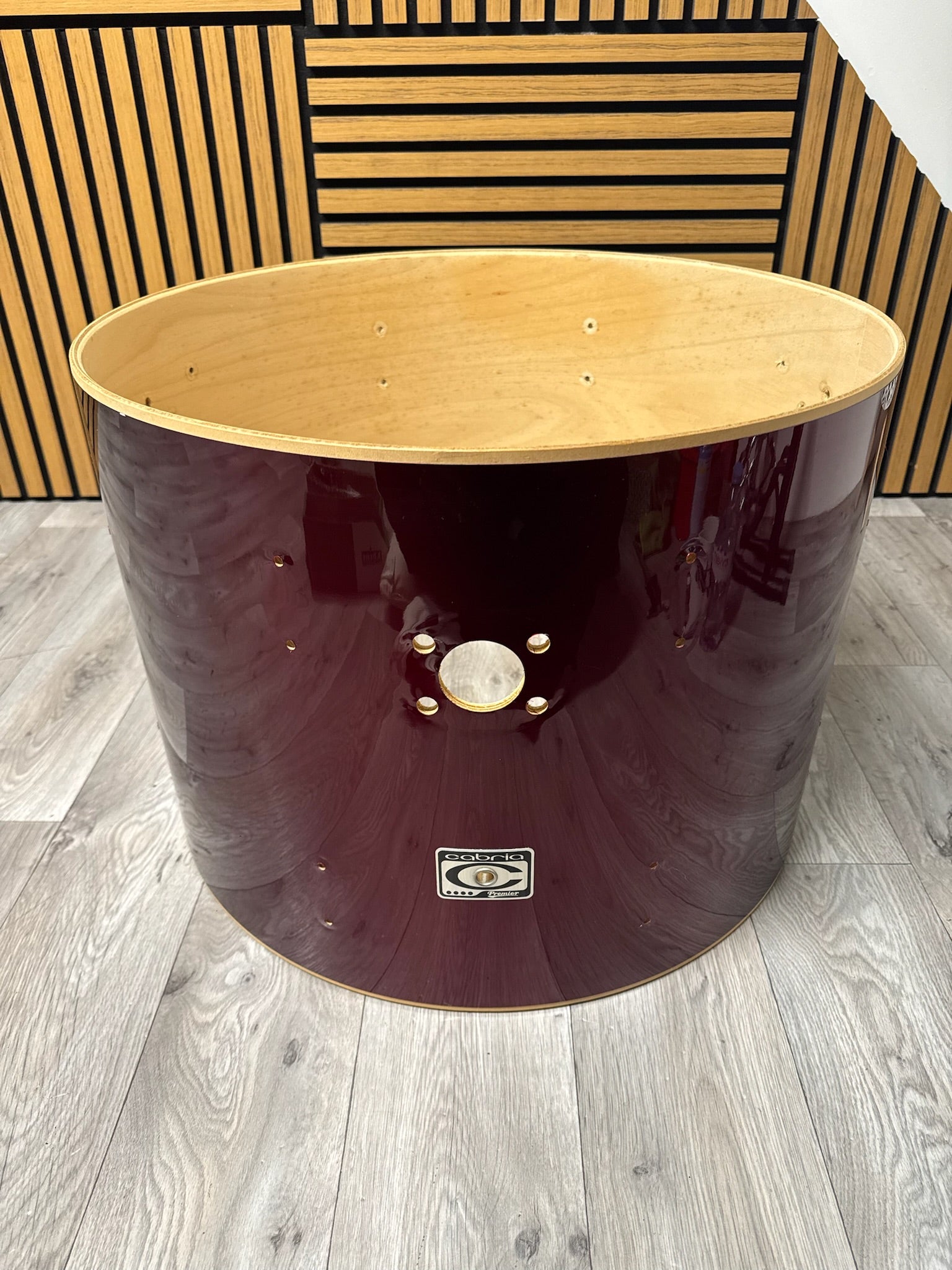Premier Cabria Bass Drum Shell 22”x16” Bare Wood Project / Upcycle #VL ...