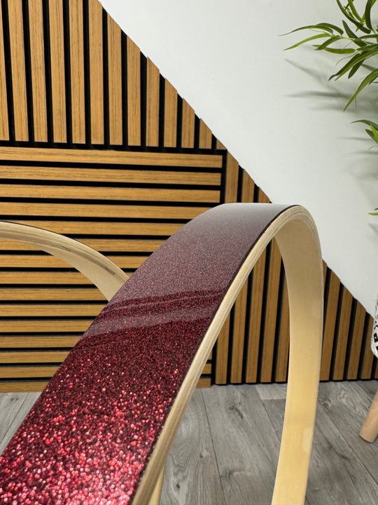 Pearl Bass Drum 20” Wooden Hoops Rims Hardware / Red Sparkle #OV61