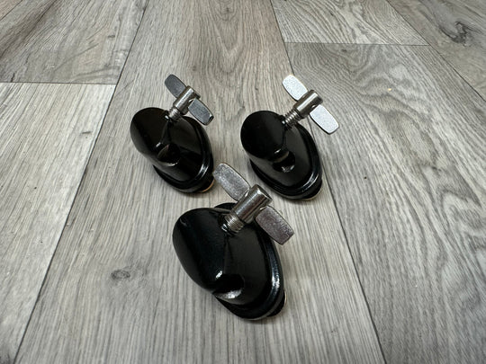 Black Floor Tom Drum Leg Holders Hardware Mounts x3 #WI45