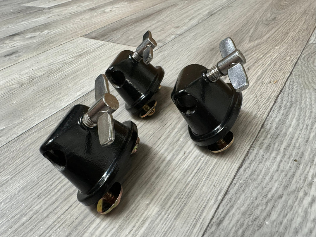 Black Floor Tom Drum Leg Holders Hardware Mounts x3 #WI45