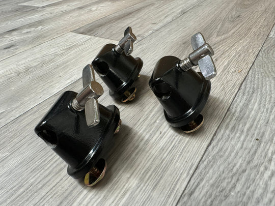 Black Floor Tom Drum Leg Holders Hardware Mounts x3 #WI45