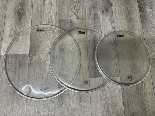Pearl by Remo Tom Drum Heads Set Of 3 / 14" 12" 10" #WS42