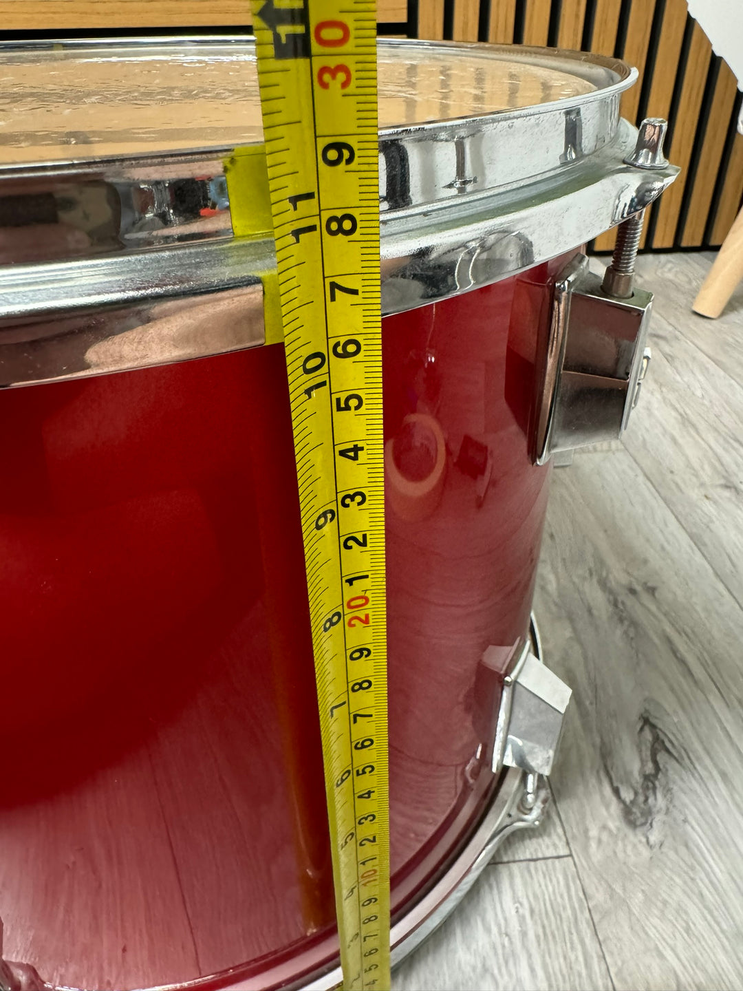 Red 13"x11" Rack Tom Drum / Drum Hardware #WI64