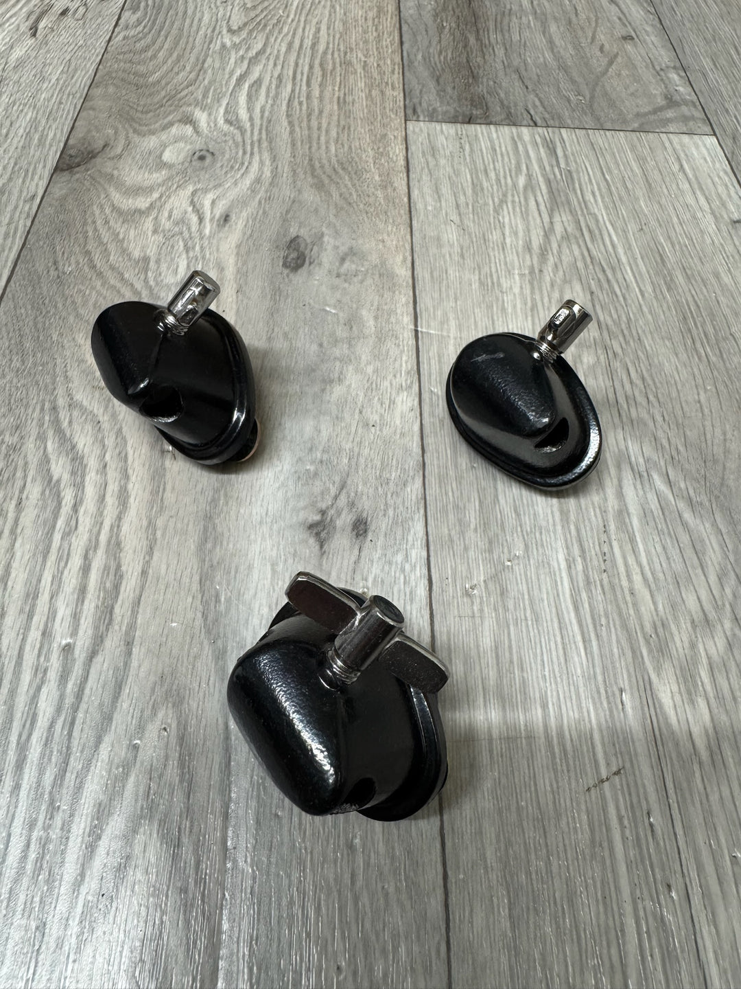 Floor Tom Drum Leg Holders Hardware Mounts x3 / Black Hardware #WS46