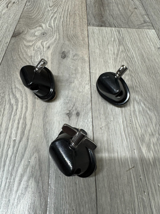 Floor Tom Drum Leg Holders Hardware Mounts x3 / Black Hardware #WS46