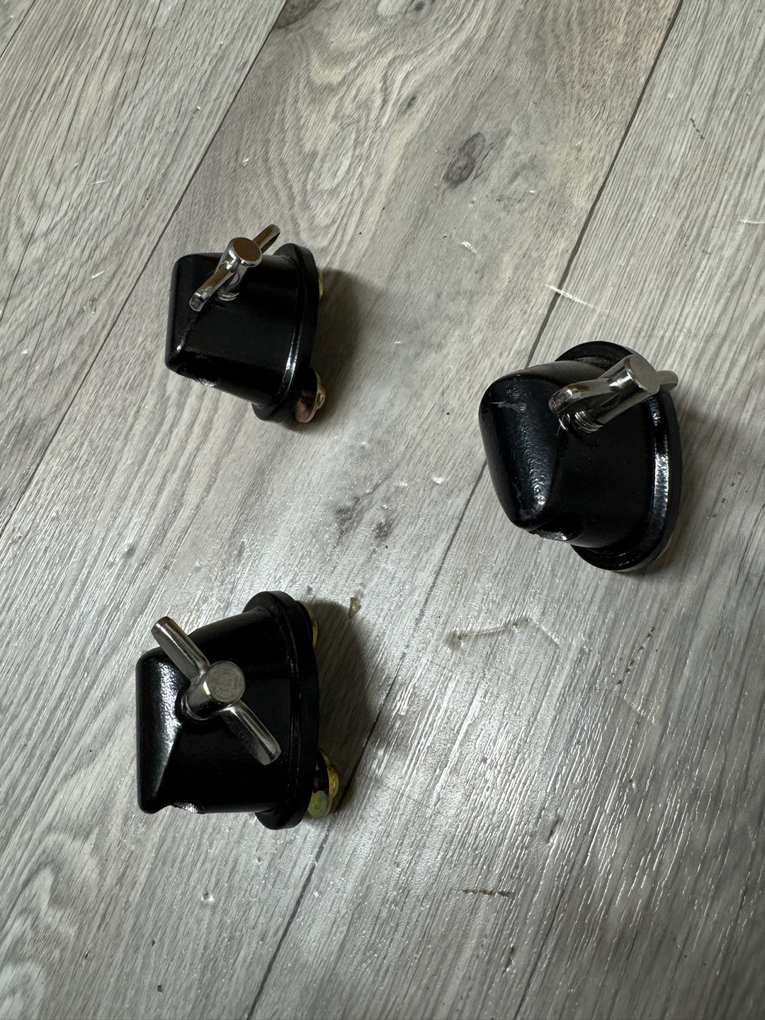 Floor Tom Drum Leg Holders Hardware Mounts x3 / Black Hardware #WS46