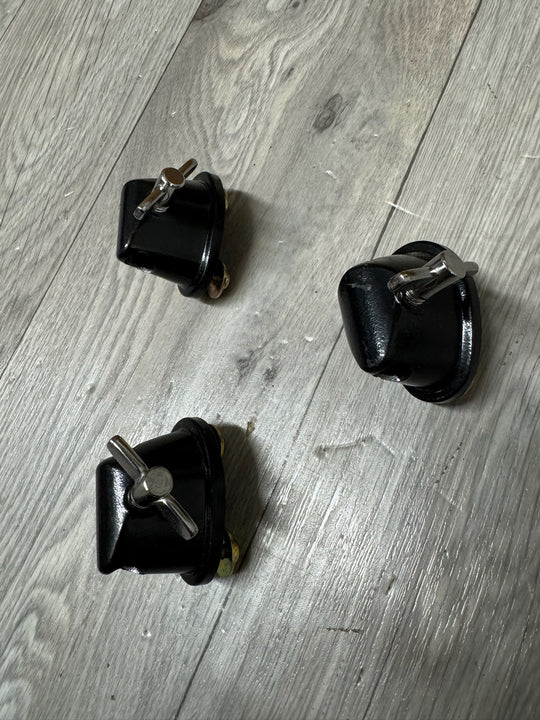 Floor Tom Drum Leg Holders Hardware Mounts x3 / Black Hardware #WS46