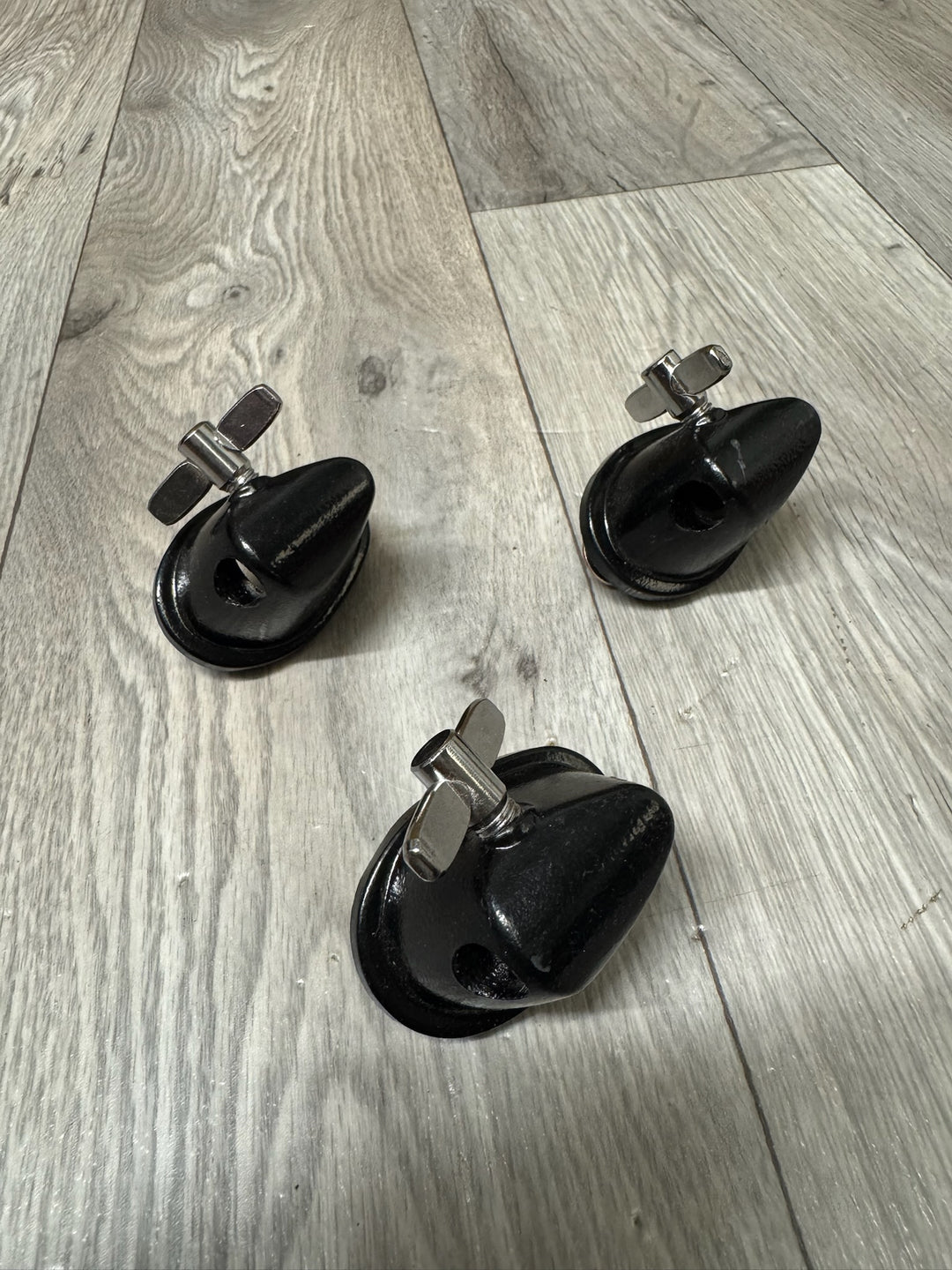 Floor Tom Drum Leg Holders Hardware Mounts x3 / Black Hardware #WS46