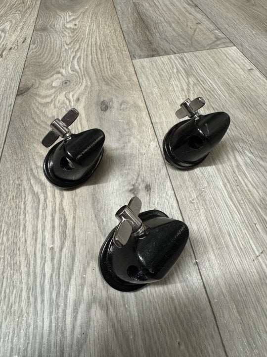 Floor Tom Drum Leg Holders Hardware Mounts x3 / Black Hardware #WS46