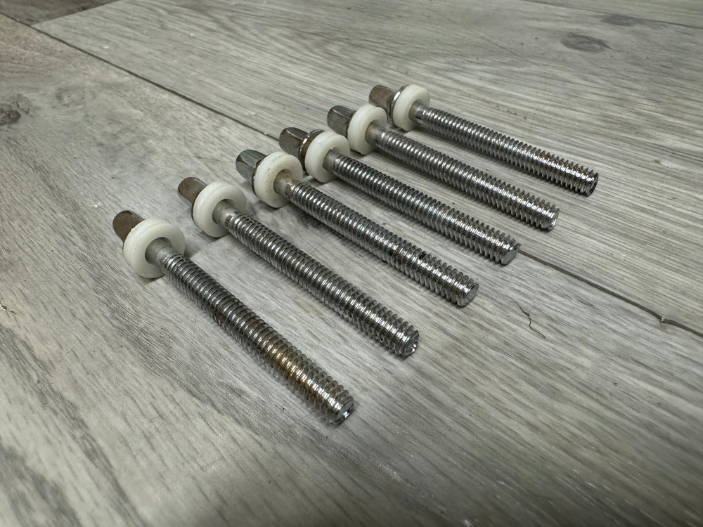 Ludwig Drum Tension Rods 60mm Screws Tom Spares x6 #OW37