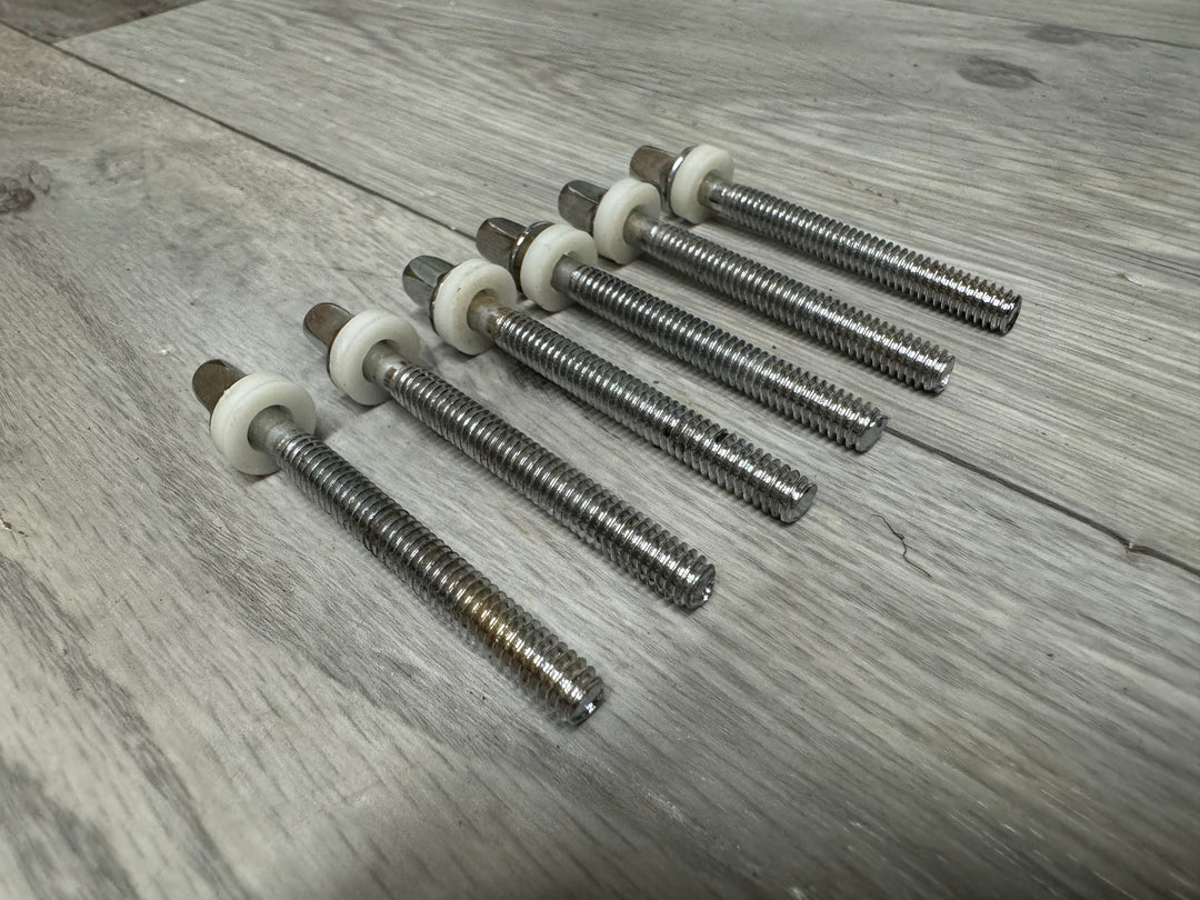 Ludwig Drum Tension Rods 60mm Screws Tom Spares x6 #OW37