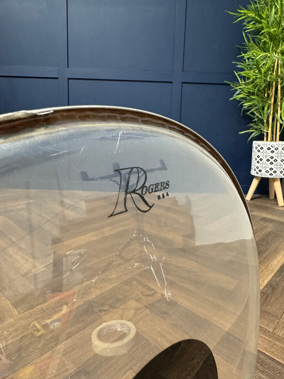 Vintage Rogers Clear Bass 18" Batter Drum Head #MG17
