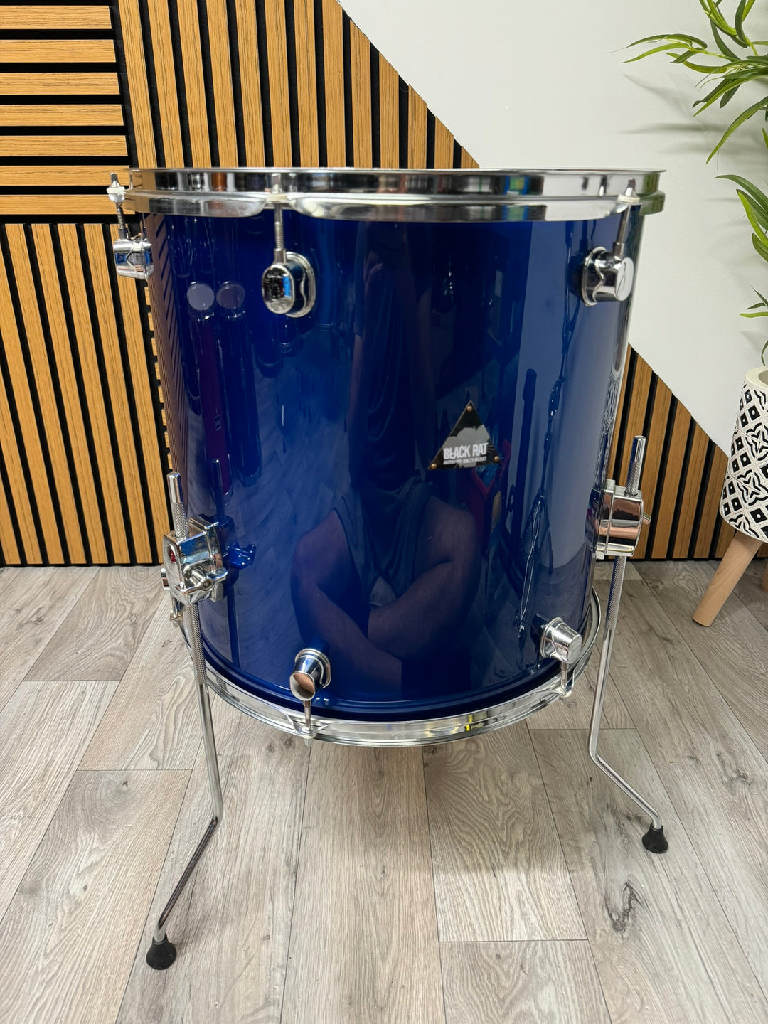 BlackRat Floor Tom Drum 16”x16” / with Legs / Blue #WI83