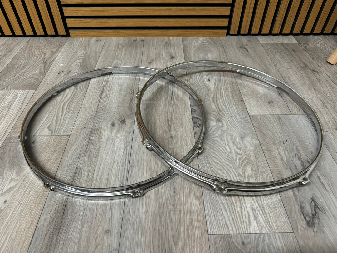 Pearl 16” Drum Hoops Rims 8-Lug Hardware Tension #WI88