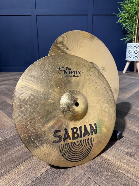 Sabian Pro Sonix Hi Hats 14”/36cm Hi Hat Cymbals (Pair) #MW6