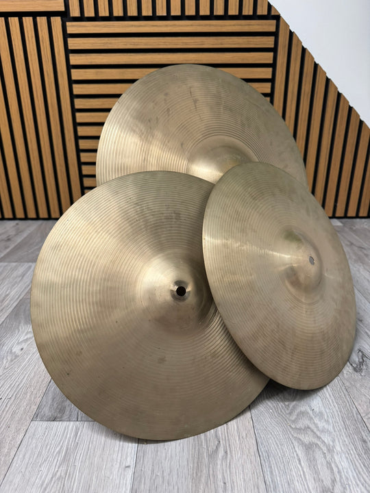 Beginner Cymbal Set Hi Hats & Crash/Ride 14" 16" #WI102