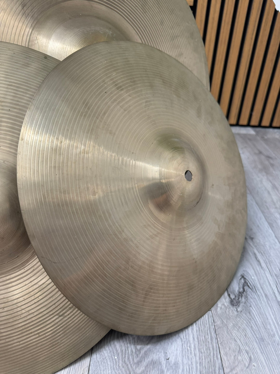 Beginner Cymbal Set Hi Hats & Crash/Ride 14" 16" #WI102
