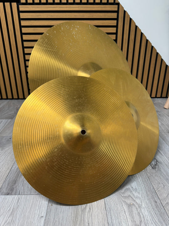 Beginner Cymbal Set Hi Hats & Crash/Ride 14" 16" #WI103