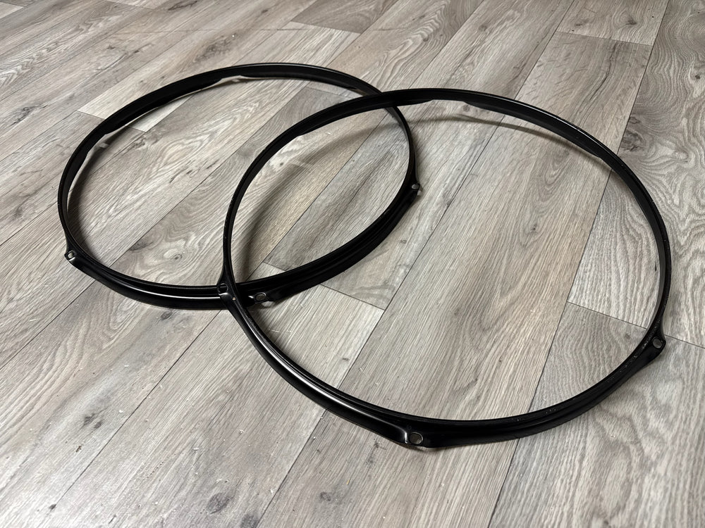 Black Tom Drum 16” 6-Lug Hoops Rims Hardware Tension #VP79