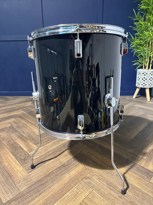 16” x 16” Floor Tom Drum with Legs / Black #OA138