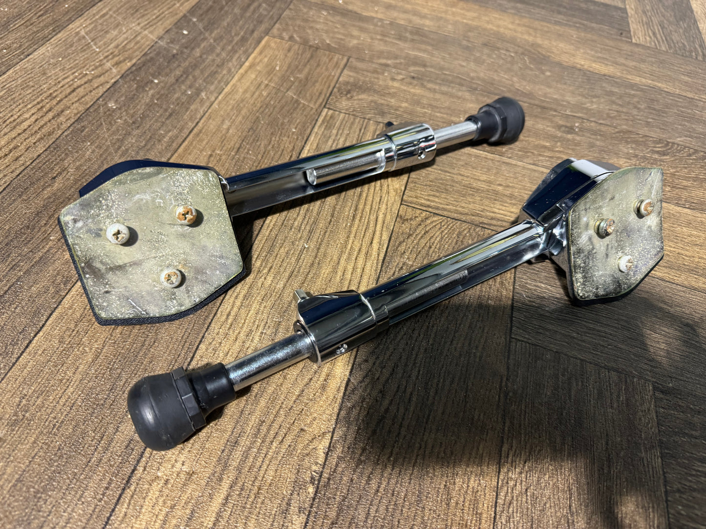 Vintage Premier Bass Drum Spurs Legs Hardware Mounts (Pair) #NQ77