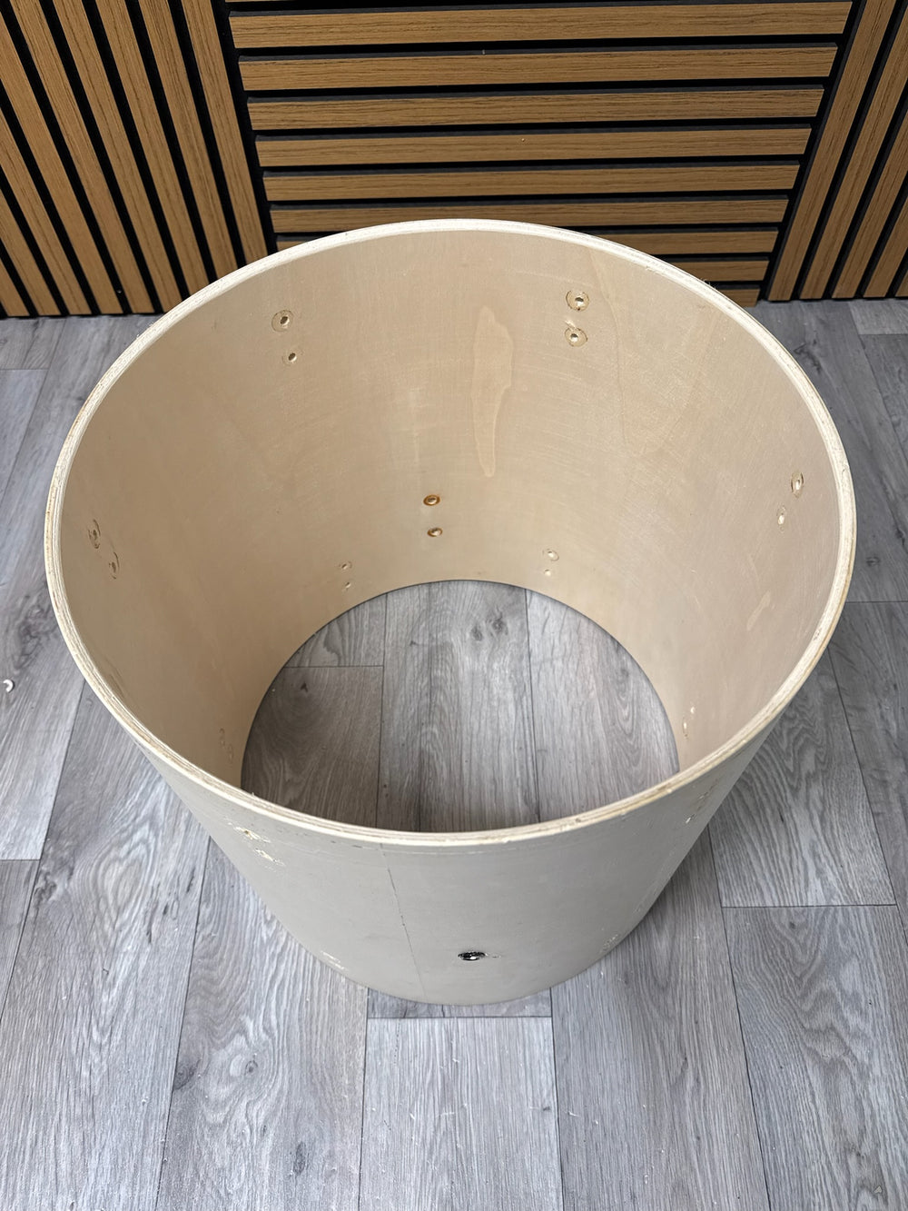 Tom Drum Shell 16”x16” Bare Wood Project #VP103