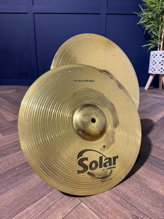 Solar by Sabian Hi Hats 14”/36cm Hi Hat Cymbals (Pair) #MX4