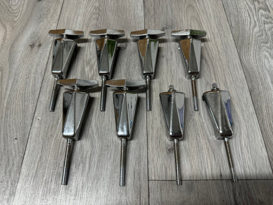Vintage Pearl Bass Drum Tension T-Rods And Claws Drum Hardware x8 #OF83