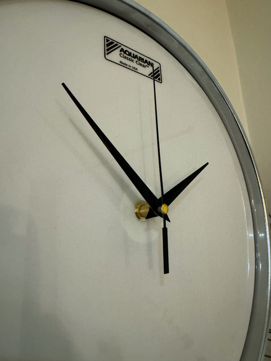 Aquarian Drum Clock / Wall Feature 14" Drum Clock / Dusty Pink / Upcycle