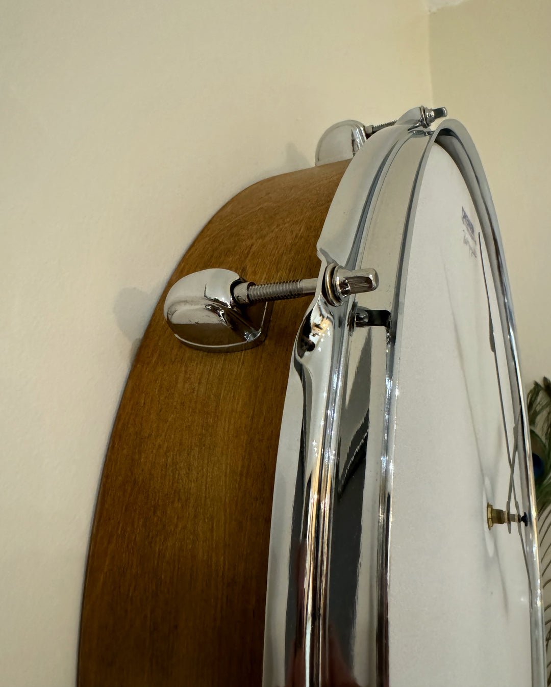 Premier Drum Clock / Wall Feature 16" Drum Clock / Dark Oak / Upcycle