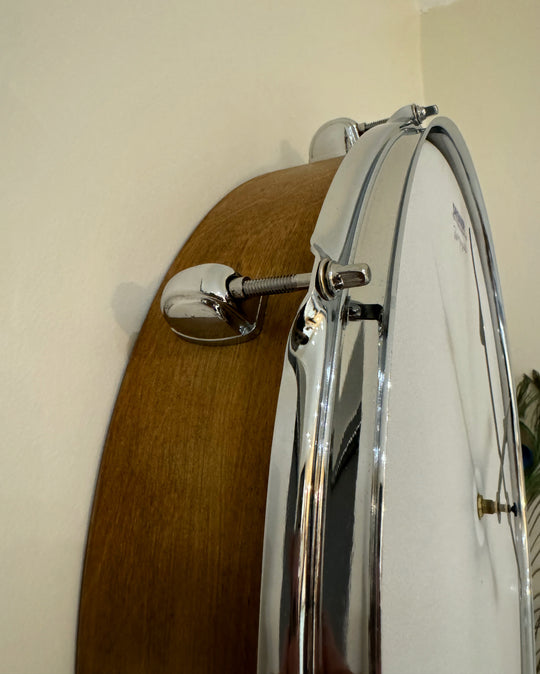 Premier Drum Clock / Wall Feature 16" Drum Clock / Dark Oak / Upcycle
