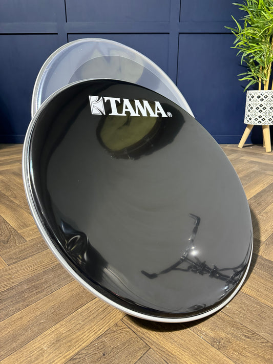 TAMA Bass 22" Drum Heads (Pair) / Black & Clear #NS24