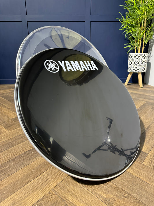 Yamaha Bass 22" Drum Heads (Pair) / Black & Clear #NS28