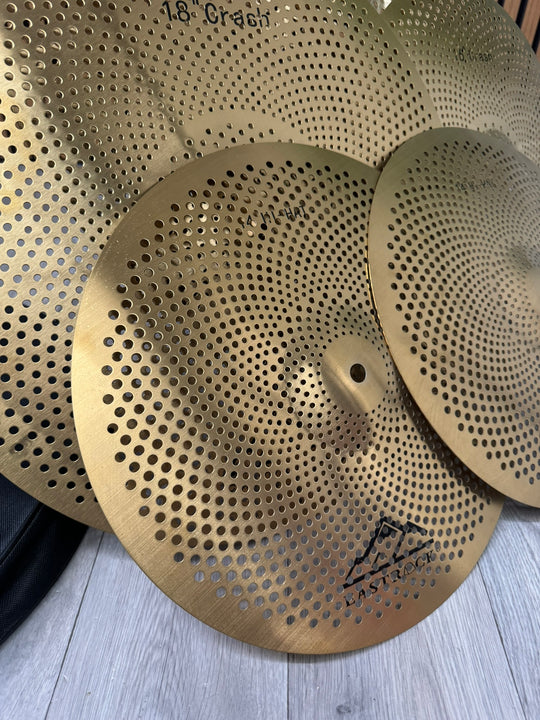 Eastrock Silent Cymbal Set / Crash/Ride/Hi Hats 20" 18" 16" 14" #WK47