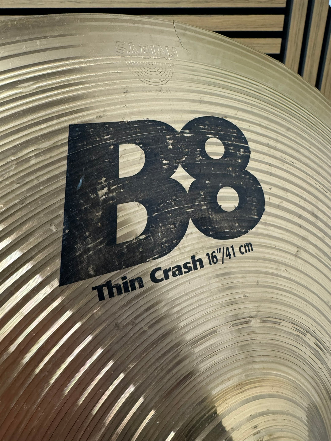 Sabian B8 Thin 16”/40cm Crash Cymbal *Cracked* #OK55