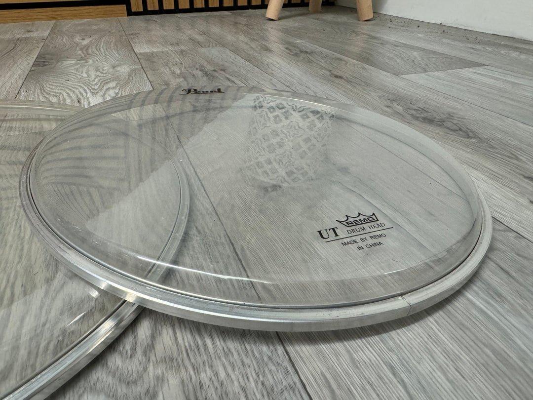 Tom Drum Heads Set Of 3 / Pearl by Remo UT / Rock Fusion Size Heads #OX15